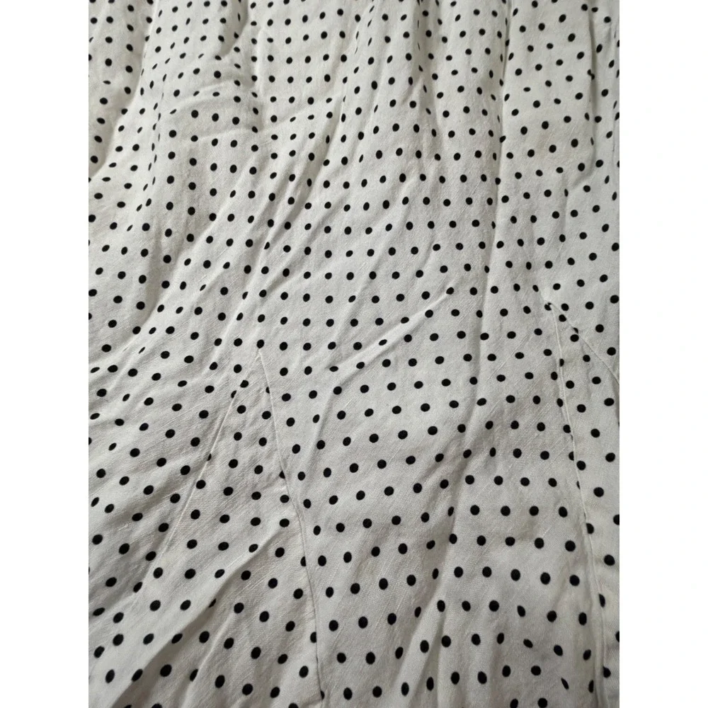Kate Spade New York for Target White Black Polka Dot Midi Skirt Large